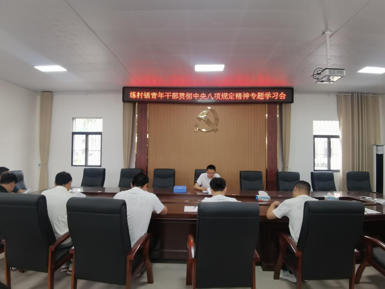 新蔡县练村镇召开青年干部贯彻中央八项规定精神专题学习会