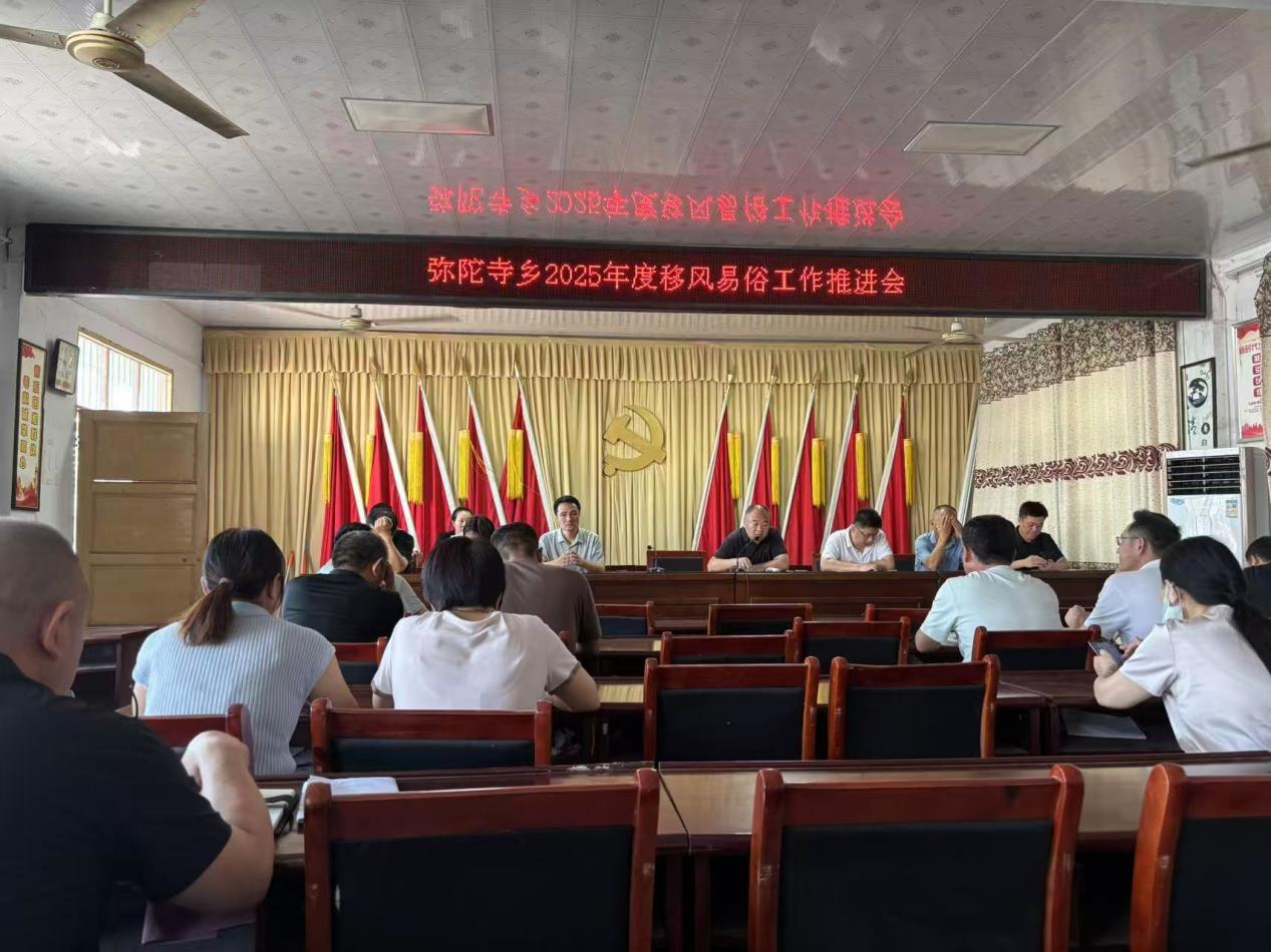 新蔡县弥陀寺乡召开2025年度移风易俗工作推进会