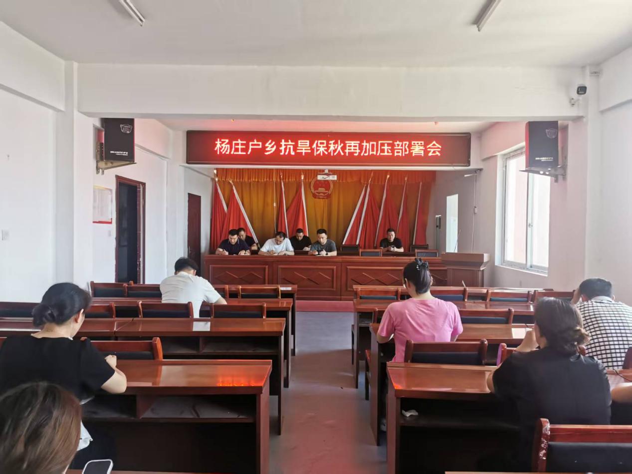 新蔡县杨庄户乡召开抗旱保秋加压部署 全力以赴守护粮食安全