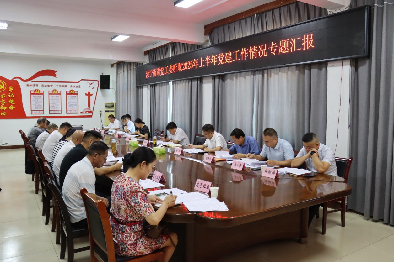 汝南县汝宁街道召开2025年上半年党建引领高效能治理重点工作总结会